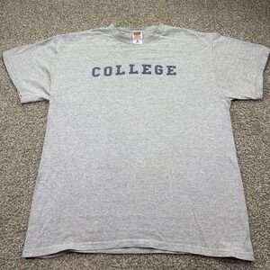 Vintage Animal House College Tee Size XL 90s Vintage Essentials Gray Movie Promo